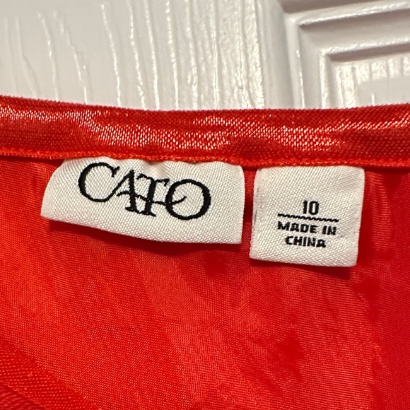 Cato Vibrant Orange A-Line Skirt - Picture 2 of 5